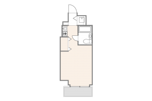 目黒区大橋、マンションの間取り画像です
