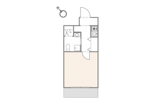 渋谷区円山町、マンションの間取り画像です