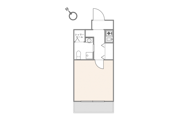 渋谷区円山町、マンションの間取り画像です