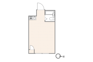 渋谷区円山町、マンションの間取り画像です