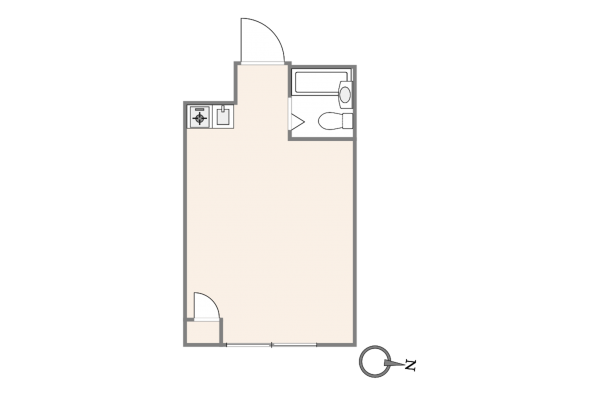 渋谷区円山町、マンションの間取り画像です