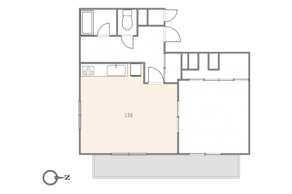 渋谷区宇田川町、マンションの間取り画像です