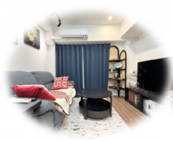 渋谷区宇田川町、マンションの居間画像です