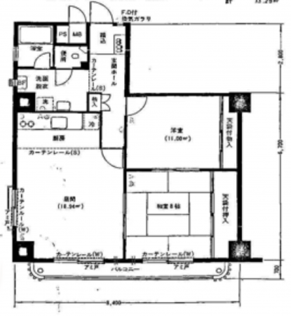 渋谷区宇田川町、マンションの間取り画像です