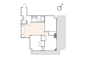 渋谷区円山町、マンションの間取り画像です