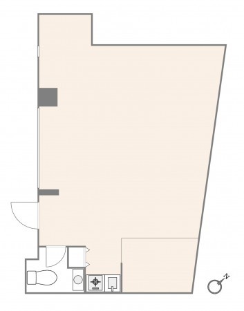 目黒区青葉台、収益物件/店舗付住宅の間取り画像です