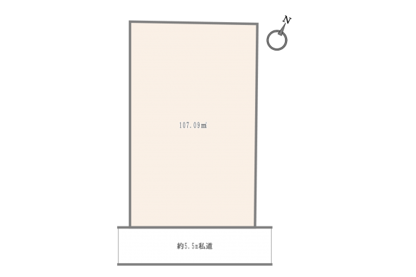 渋谷区松濤、土地の間取り画像です