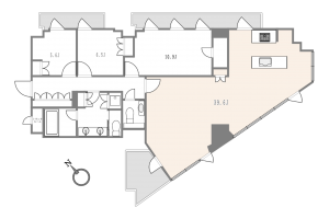 渋谷区鉢山町、マンションの間取り画像です