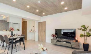 渋谷区桜丘町、マンションの居間画像です