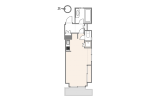 渋谷区円山町、マンションの間取り画像です