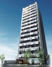 渋谷区桜丘町、マンションの完成予想図(外観)画像です