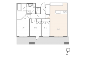 渋谷区渋谷、マンションの間取り画像です