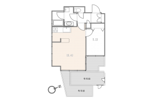 渋谷区神泉町、マンションの間取り画像です
