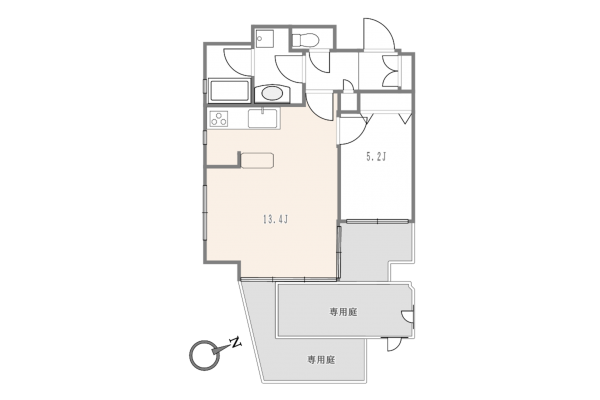 渋谷区神泉町、マンションの間取り画像です