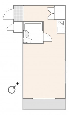 渋谷区神山町、マンションの間取り画像です