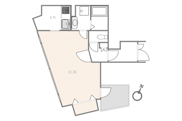 渋谷区神泉町、マンションの間取り画像です
