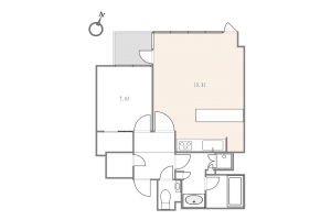 渋谷区南平台町、マンションの間取り画像です