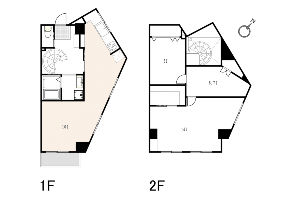 渋谷区東、マンションの間取り画像です