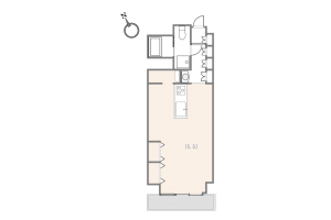 渋谷区猿楽町、マンションの間取り画像です