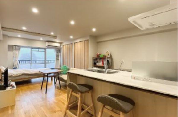 渋谷区猿楽町、マンションの居間画像です