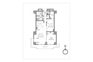 目黒区青葉台、マンションの間取り画像です