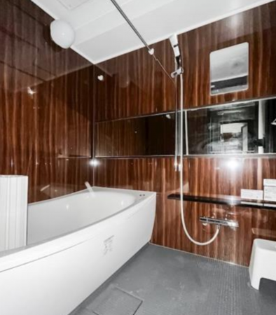 目黒区青葉台、マンションの風呂画像です