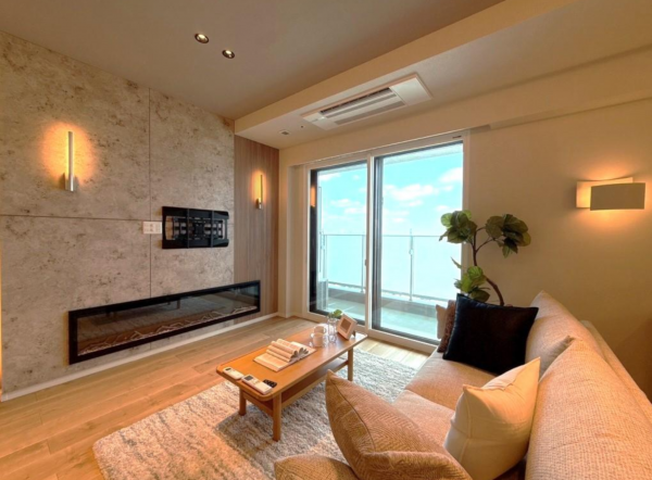 目黒区大橋、マンションの居間画像です