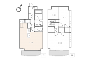 渋谷区代官山町、マンションの間取り画像です
