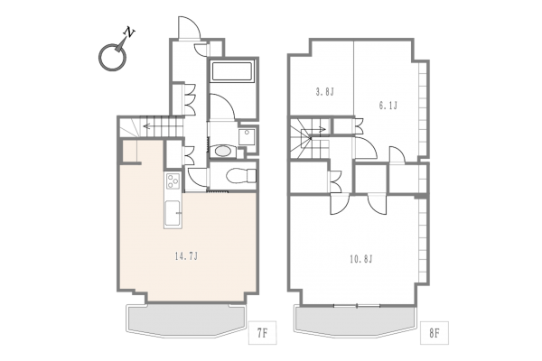 渋谷区代官山町、マンションの間取り画像です