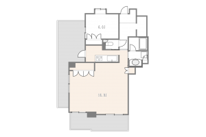 渋谷区渋谷、マンションの間取り画像です