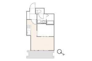 渋谷区松濤、マンションの間取り画像です
