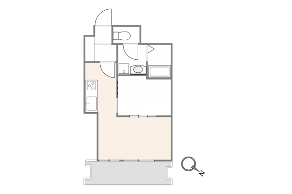 渋谷区松濤、マンションの間取り画像です