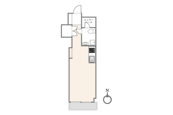 目黒区駒場、マンションの間取り画像です