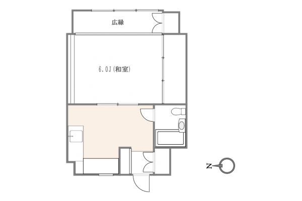 目黒区東山、マンションの間取り画像です
