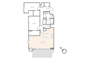 渋谷区松濤、マンションの間取り画像です