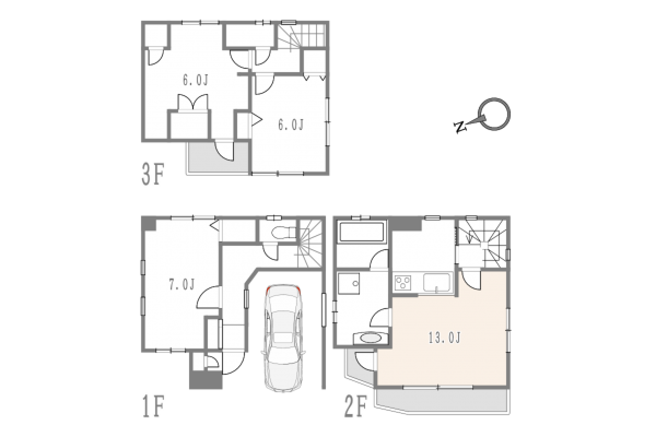 目黒区駒場、中古一戸建ての間取り画像です