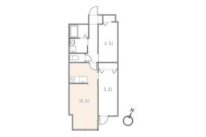 渋谷区桜丘町、マンションの間取り画像です