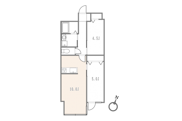 渋谷区桜丘町、マンションの間取り画像です