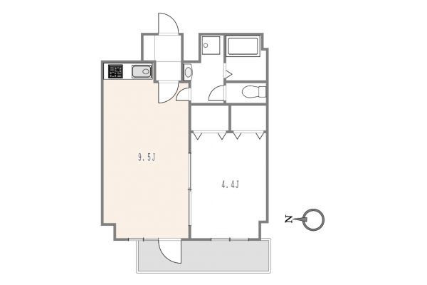 渋谷区宇田川町、マンションの間取り画像です