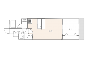 渋谷区鶯谷町、マンションの間取り画像です