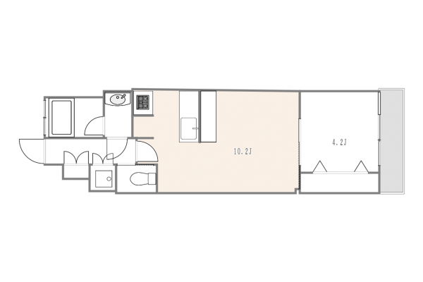 渋谷区鶯谷町、マンションの間取り画像です