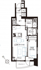 渋谷区東、マンションの間取り画像です