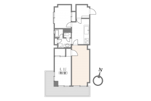 渋谷区松濤、マンションの間取り画像です