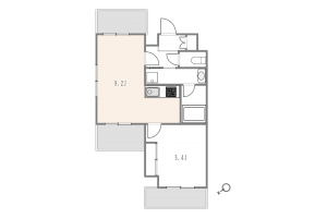 渋谷区神泉町、マンションの間取り画像です