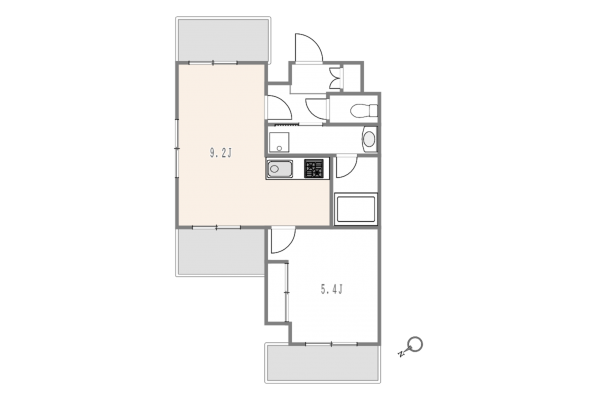 渋谷区神泉町、マンションの間取り画像です