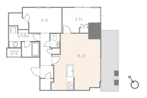 渋谷区渋谷、マンションの間取り画像です