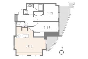 渋谷区神泉町、マンションの間取り画像です