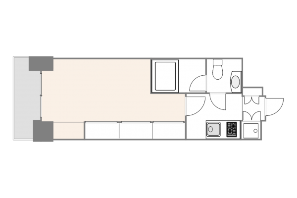 渋谷区円山町、マンションの間取り画像です