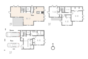 渋谷区東、中古一戸建ての間取り画像です