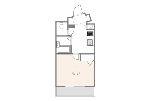目黒区青葉台、マンションの間取り画像です